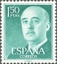 Spain 1955 General Franco 1,50 Ptas Green Edifil 1155. Spain 1955 1155 Franco. Uploaded by susofe